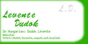 levente dudok business card